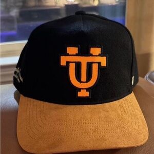 47 Brand Black and Tan Hat with Orange Emblem